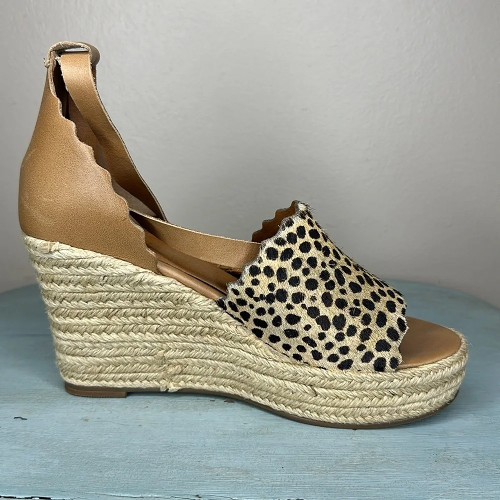Matisse Roma Women’s Cheetah Print Espadrille Sandals Size 8